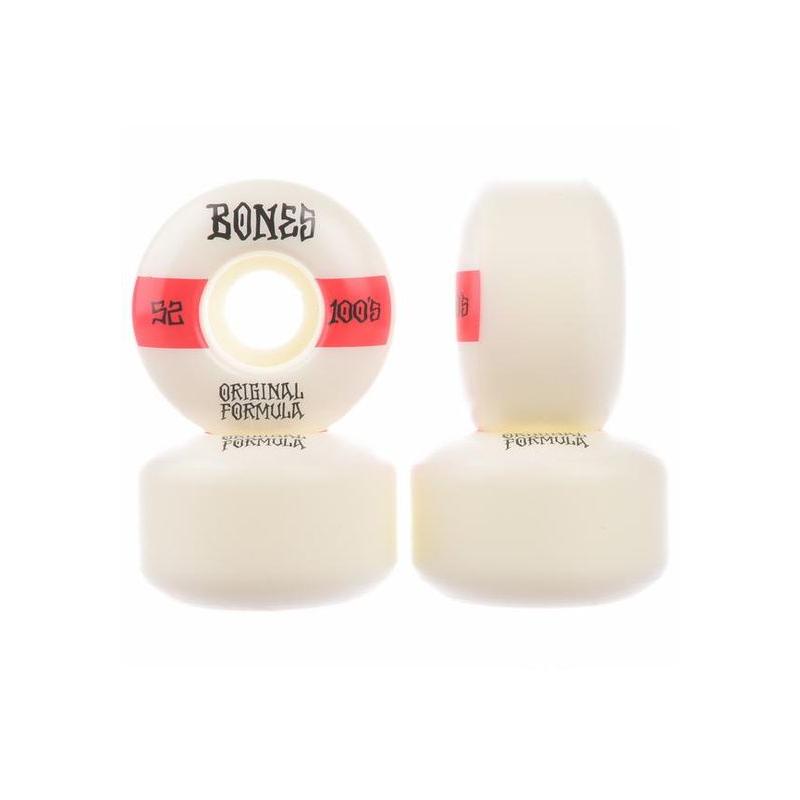 Bones Wheels 100's OG #19 V4 100A Wide white/red