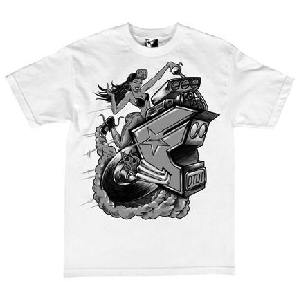 Famous T-shirt Hot Roddin white
