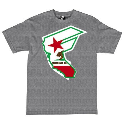 Famous T-shirt CA Reppin Athletic heather grey