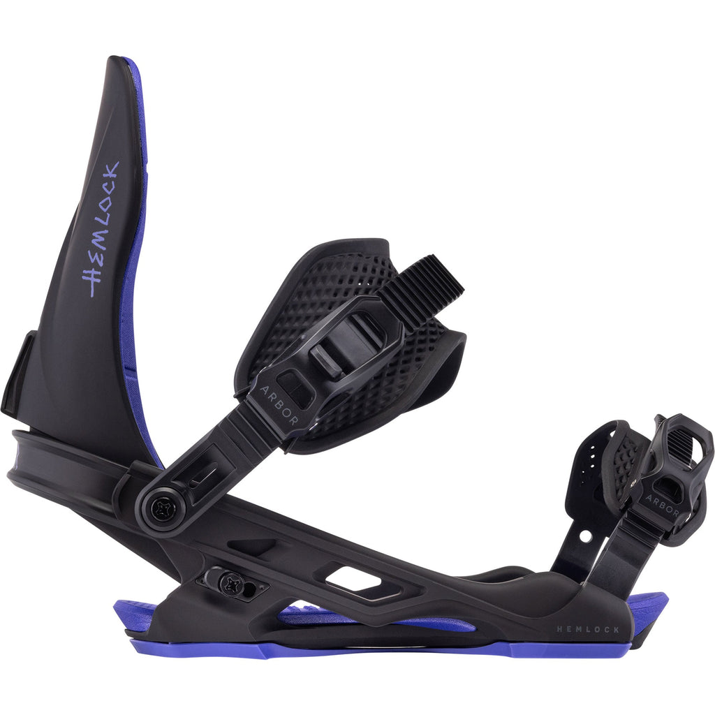 ARBOR Hemlock Snowboardbindung 2025 Black Purple