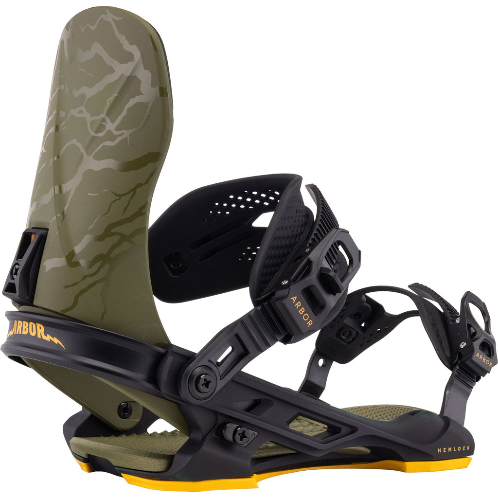 ARBOR Hemlock Snowboardbindung 2025 Black Military