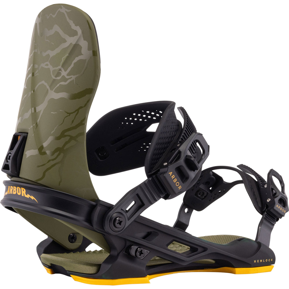 ARBOR Hemlock Snowboardbindung 2025 Black Military