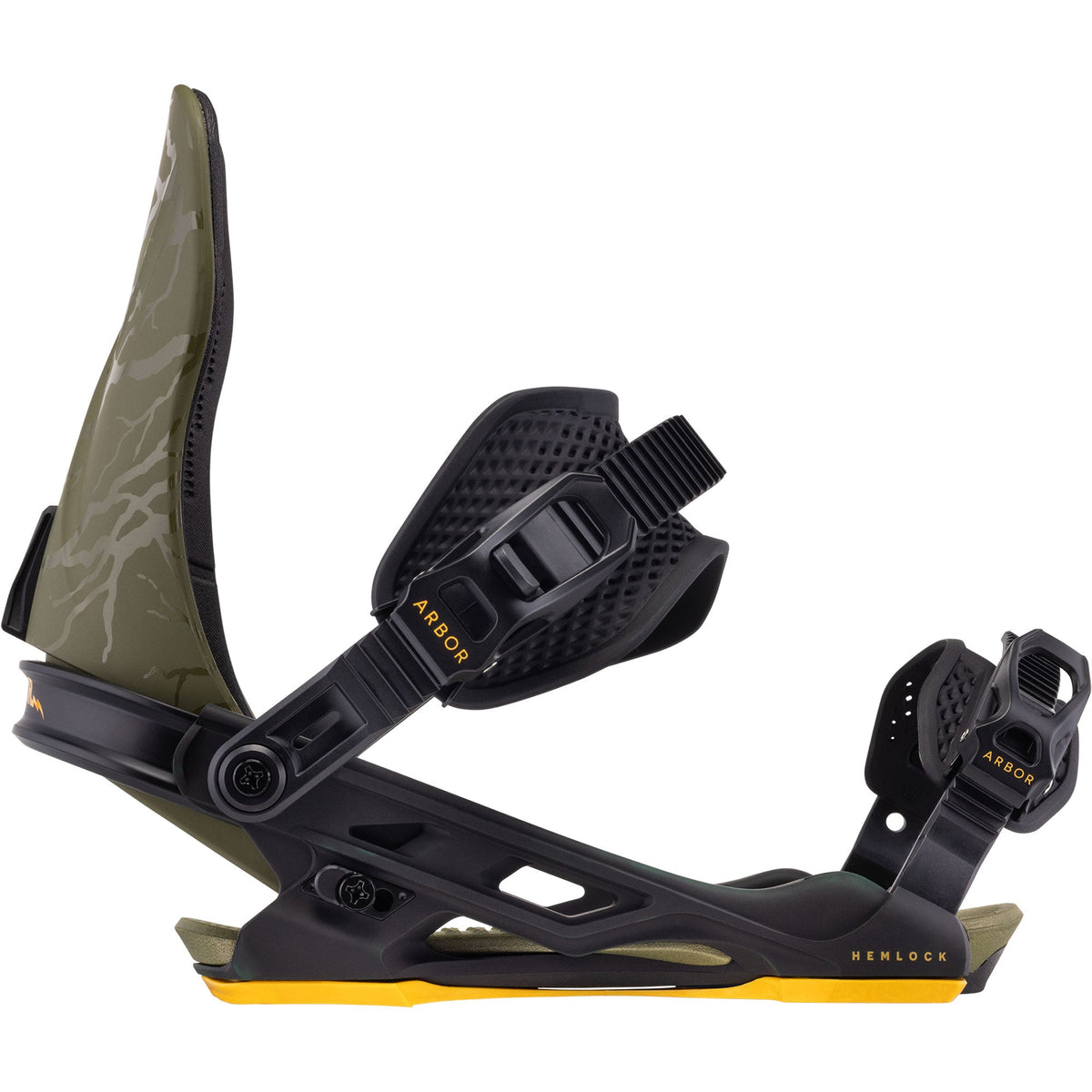 ARBOR Hemlock Snowboardbindung 2025 Black Military