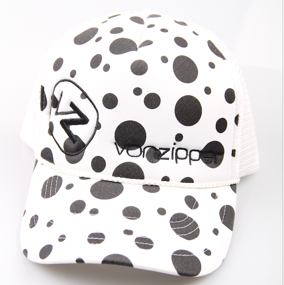 Vonzipper Trucker Cap Moby Dots White