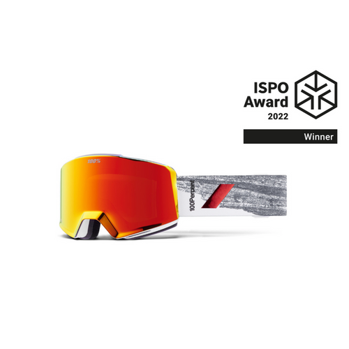 100% Snow Goggle NORG HiPER Badlands / Red ML Mirror
