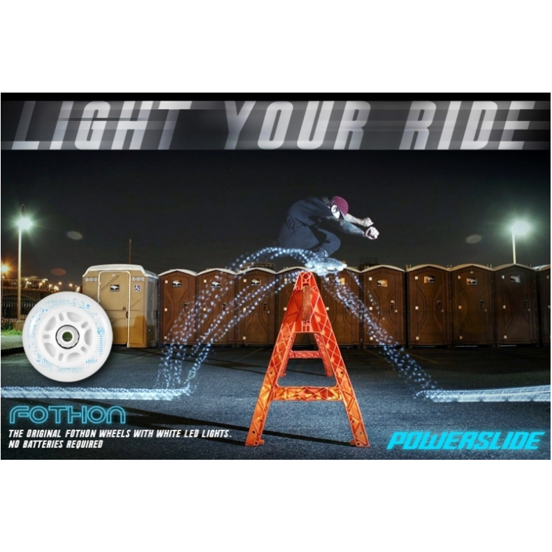 Powerslide Wheels Fothon Envy 76mm 82a green LED