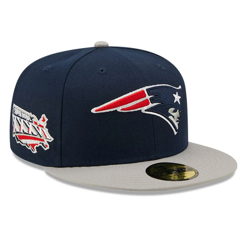 New Era 59-Fifty New England Patriots NFL Side Patch Blue