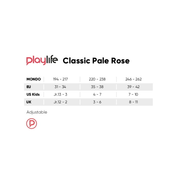 Playlife Rollschuhe Classic Pale Rose adjustable