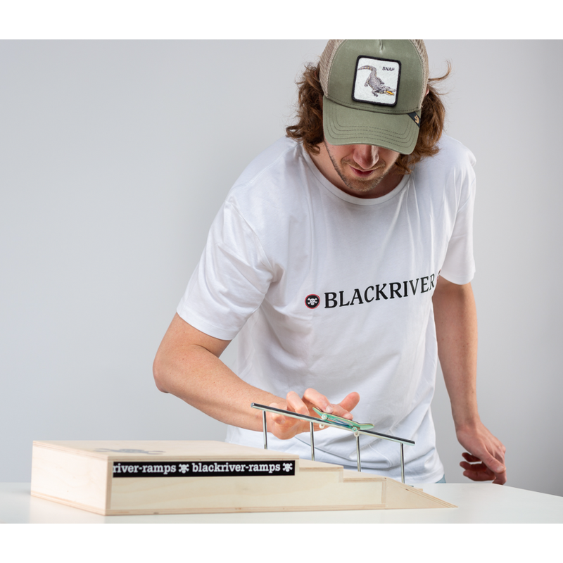 Blackriver Fingerboard Stairset silver Round Rail