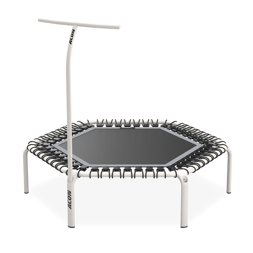 Weiße Haltestange für ACON Fit Rebounder Fitness-Trampolin
