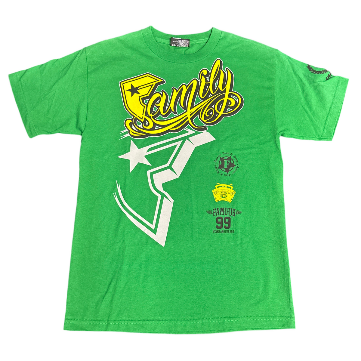 Famous T-Shirt 99 Backprint Logo green