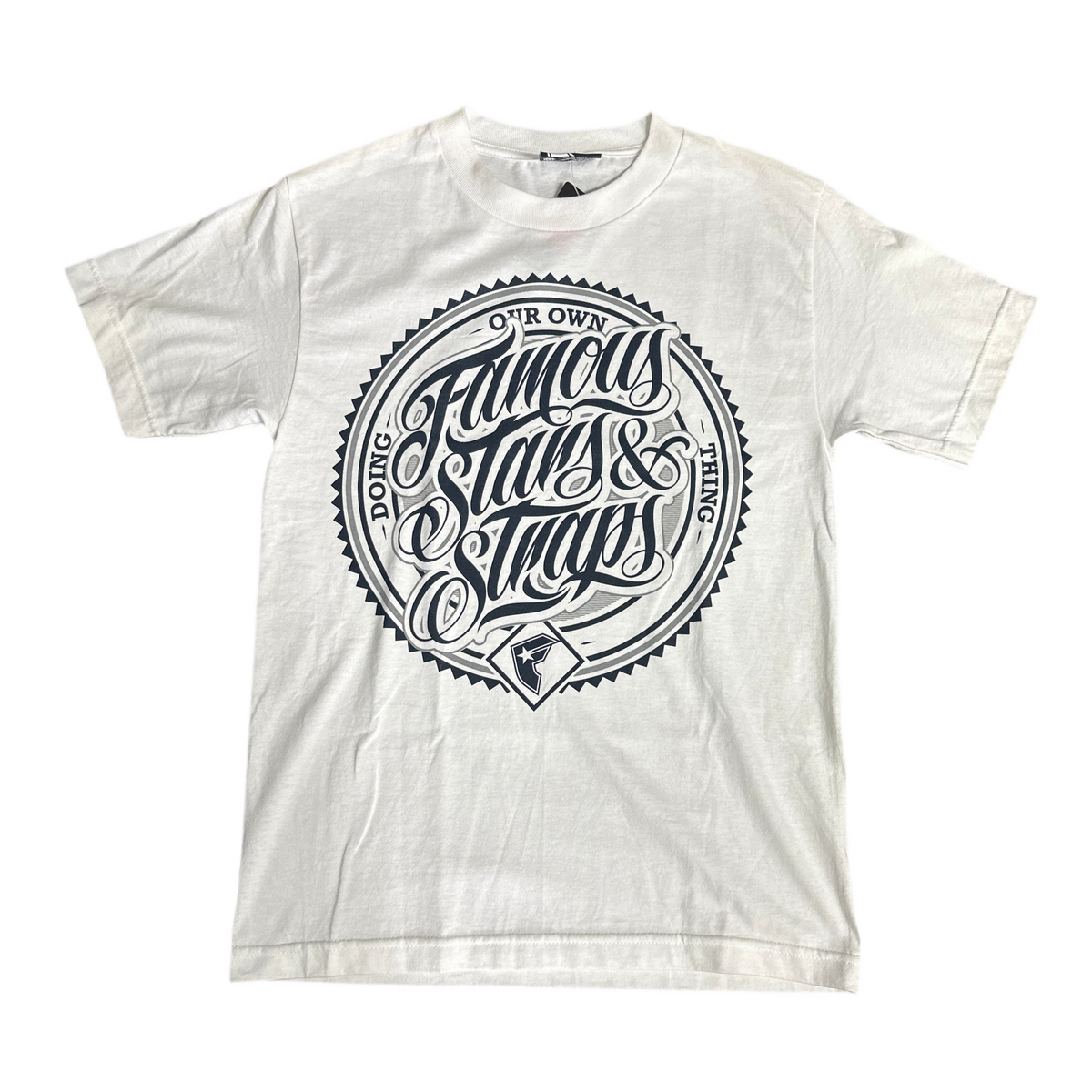 Famous T-Shirt White Stars & Straps Circle