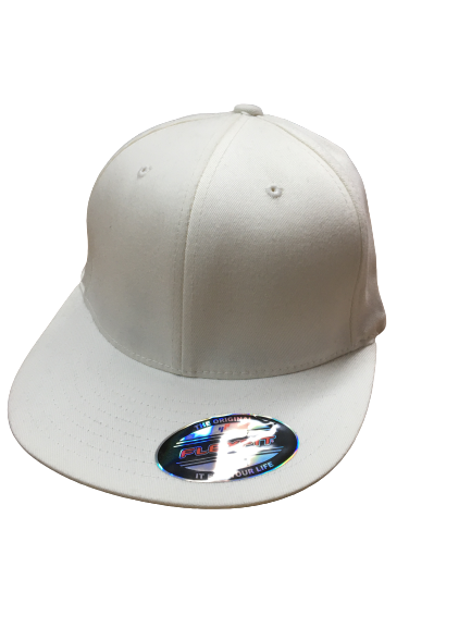 FlexFit Flat Cap Blank White