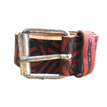 Record Leather Belt Kilrush Red/Black
