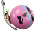 Crane Bell Co. Handbemalte Suzu Fahrradklingel mit Steel Band Mount - Kuko Neko
