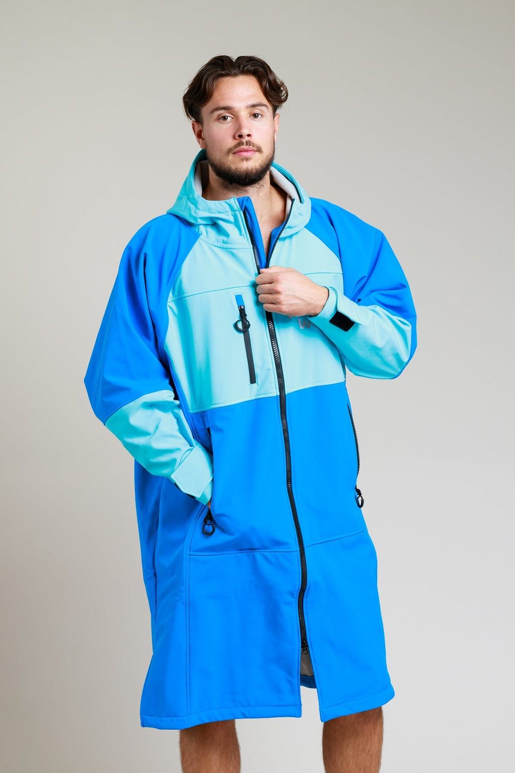White Water Adults Soft Shell Robe - Cobalt Blue