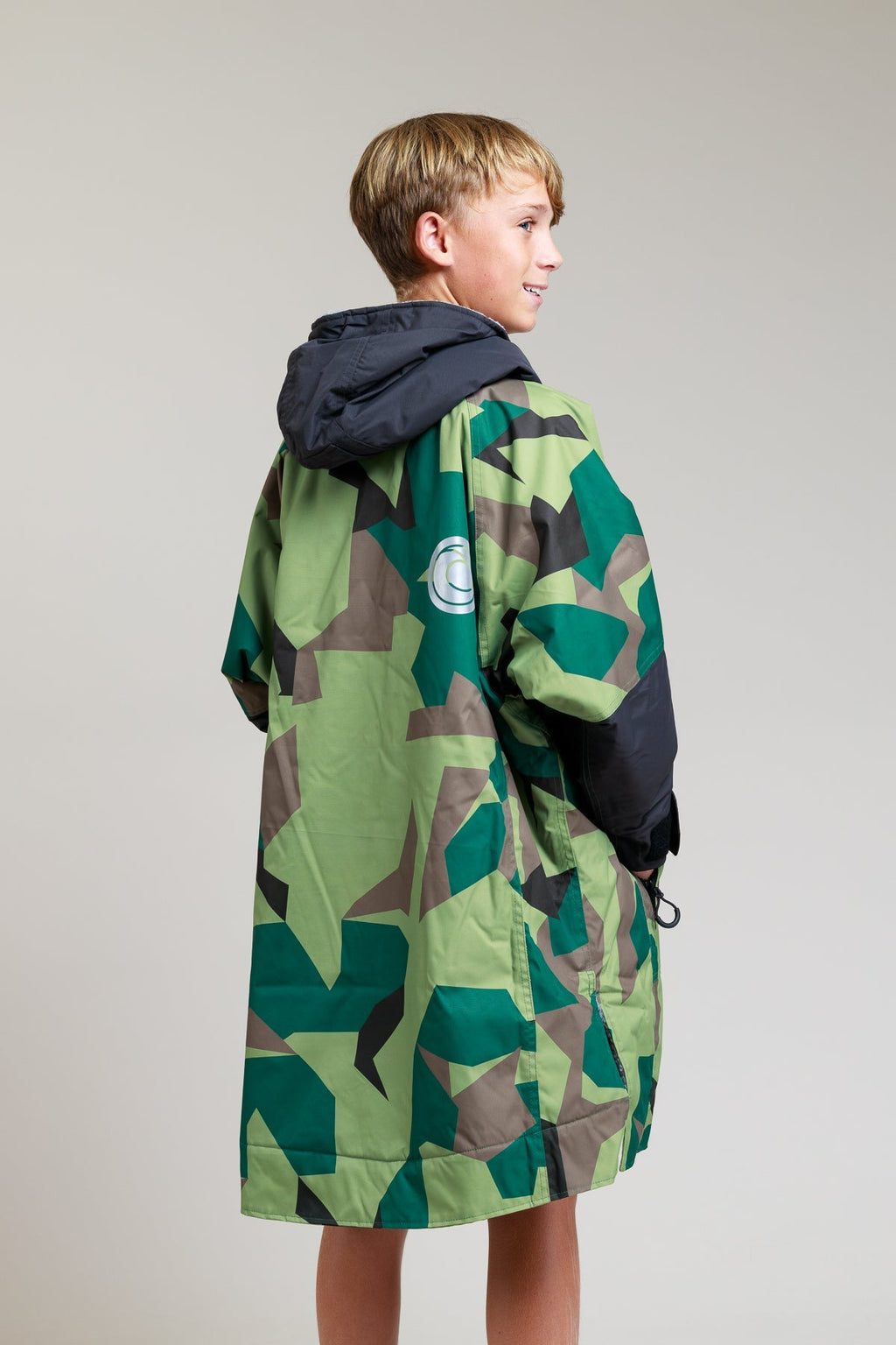 White Water Kids Hard Shell Robe  - Camo