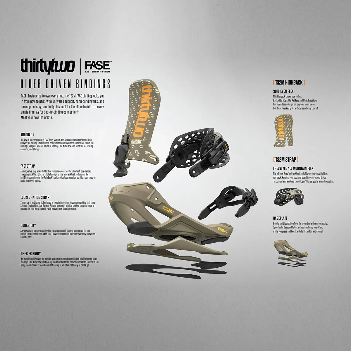 T32M Fase® Snowboard Binding Pat Fava