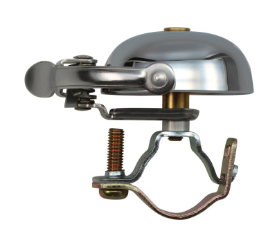 Crane Bell Co. Mini Suzu Fahrradklingel mit Steel Band Mount - Chrome Plated