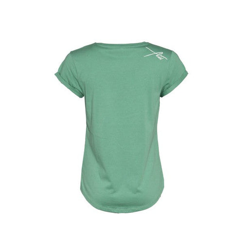Fädd Girly T-Shirt der weiße V grey-green