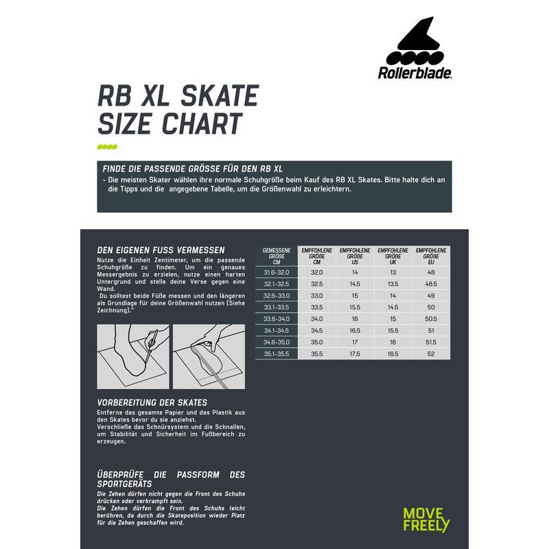 Rollerblade Skates RB XL black lime