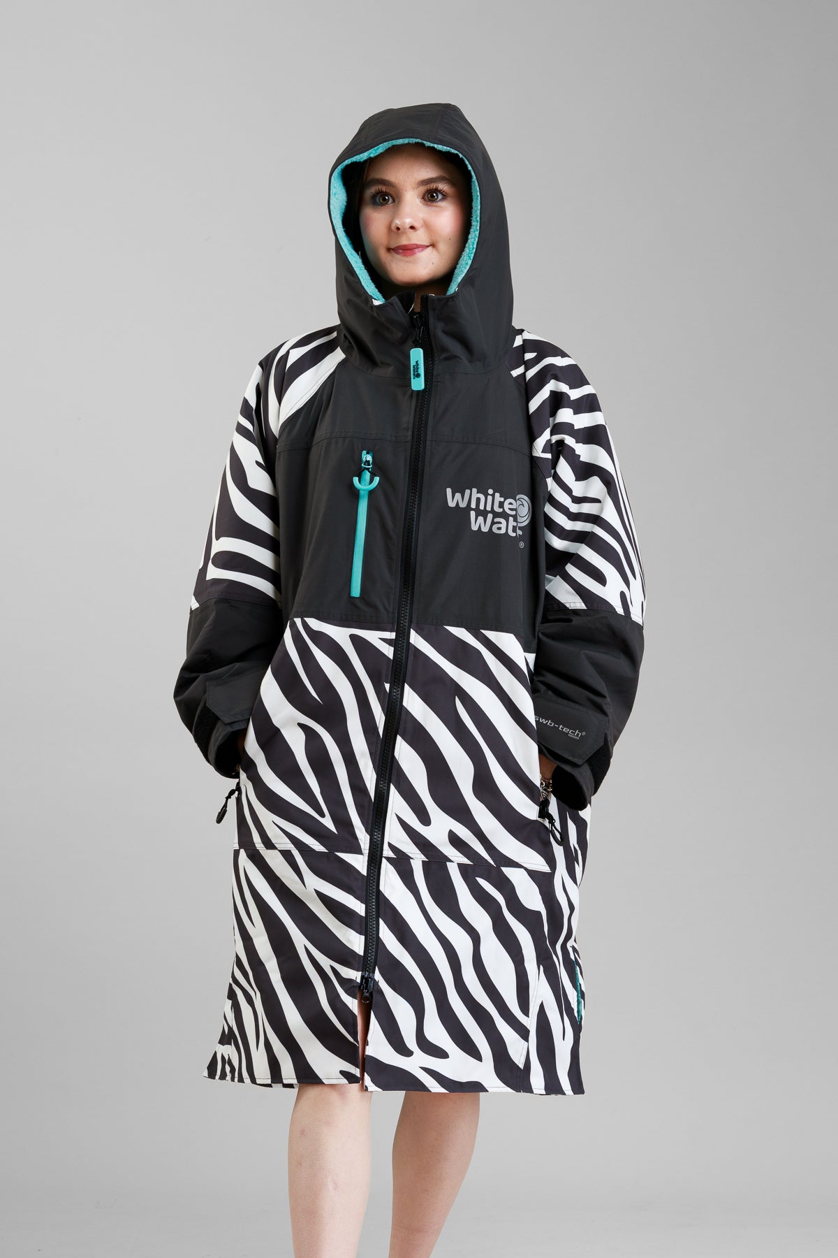 White Water Juniors Hard Shell Robe - Zebra Print- Limited Edition