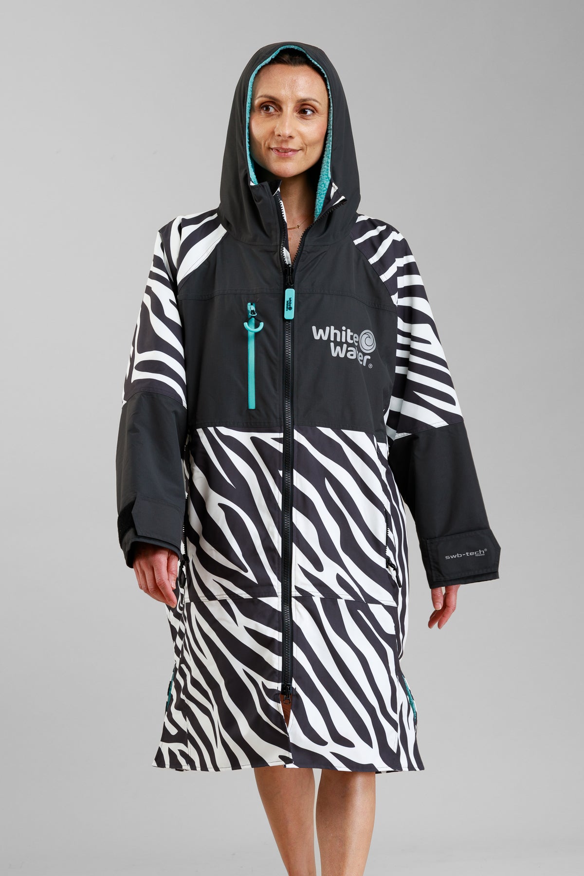 White Water Adults Hard Shell Robe - Zebra Print- Limited Edition