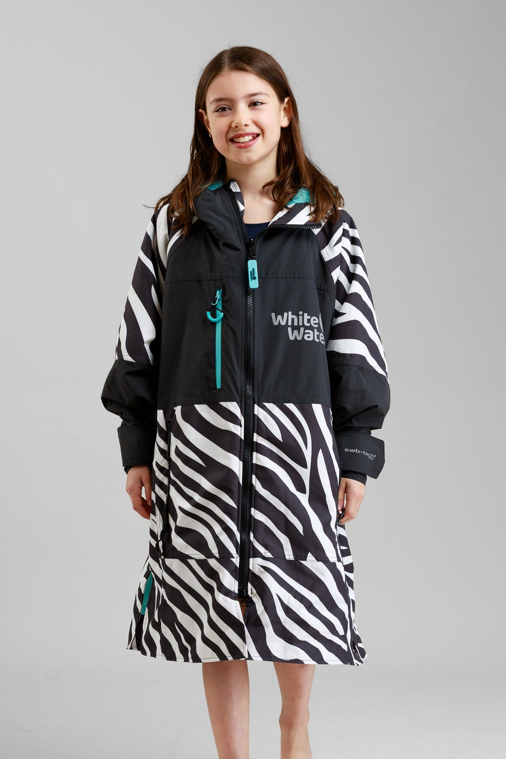 White Water Kids Hard Shell Robe - Zebra Print- Limited Edition