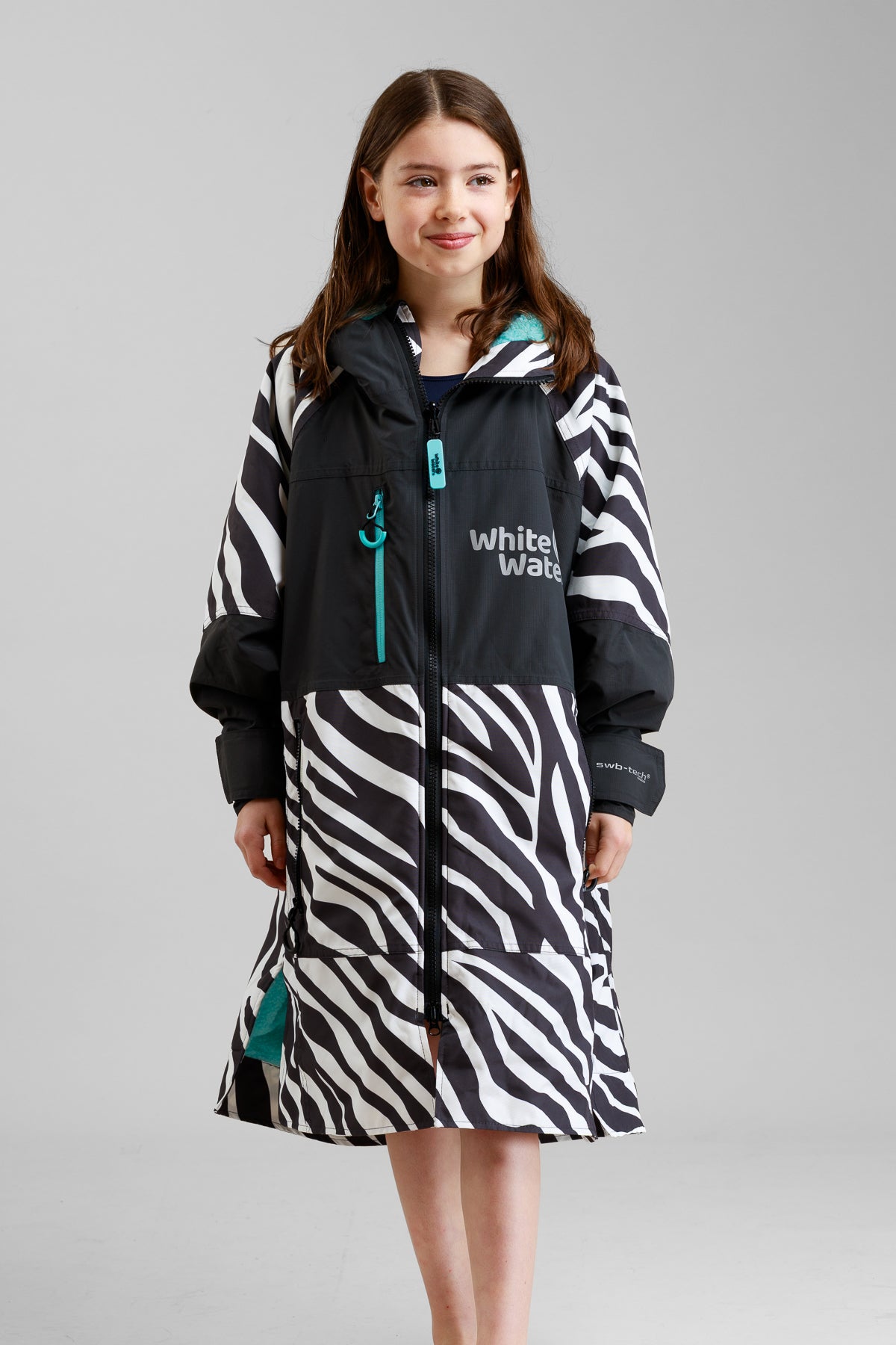 White Water Kids Hard Shell Robe - Zebra Print- Limited Edition