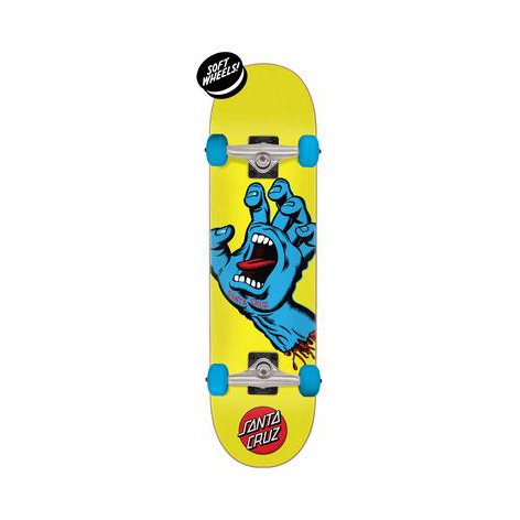 Santa Cruz Complete Skateboard Screaming Hand yellow 7.75''