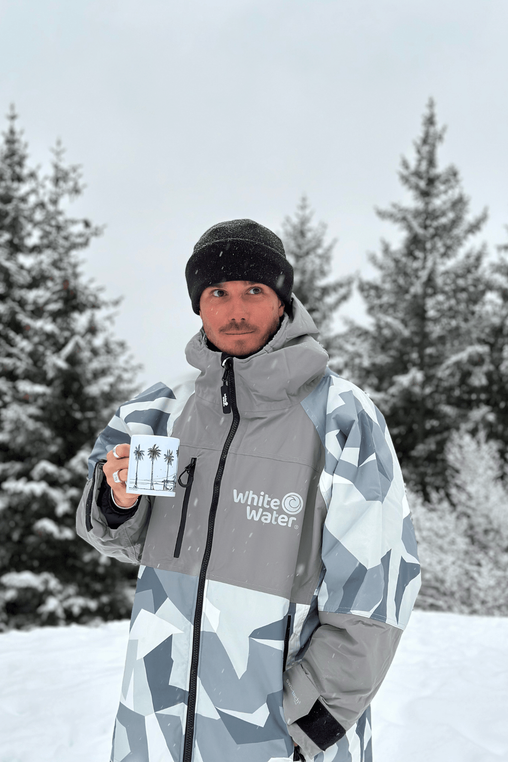 White Water Adults Hard Shell Robe - Arctic Camo