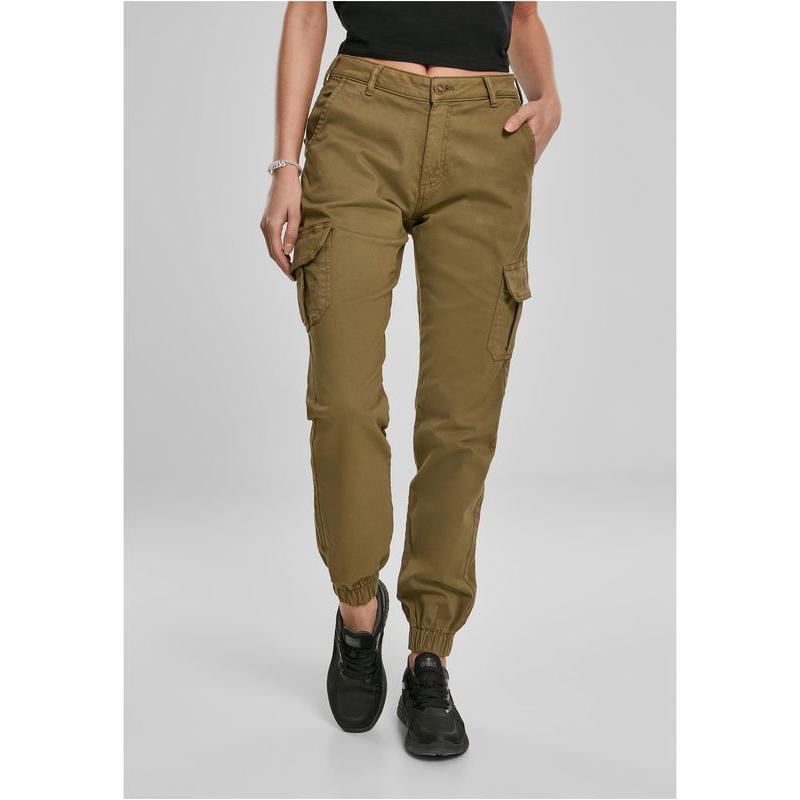 Urban Classics Ladies High Waist Cargo Pants summerolive