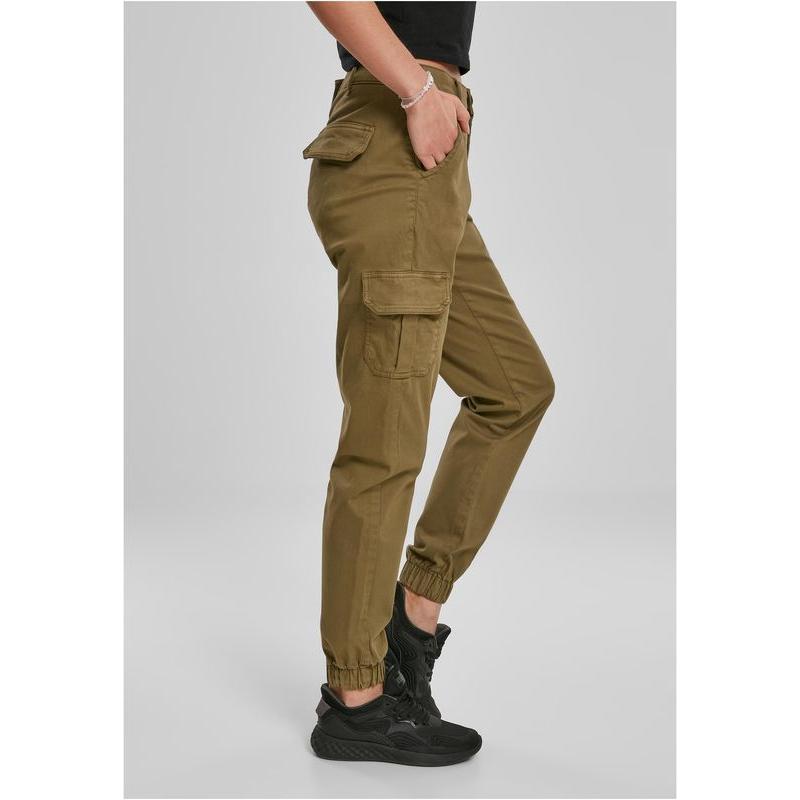 Urban Classics Ladies High Waist Cargo Pants summerolive