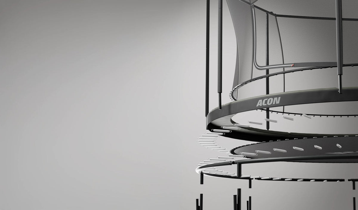 Acon Air 4,6 m Rundes Trampolin mit Sicherheitsnetz und Leiter, GEN 2.0