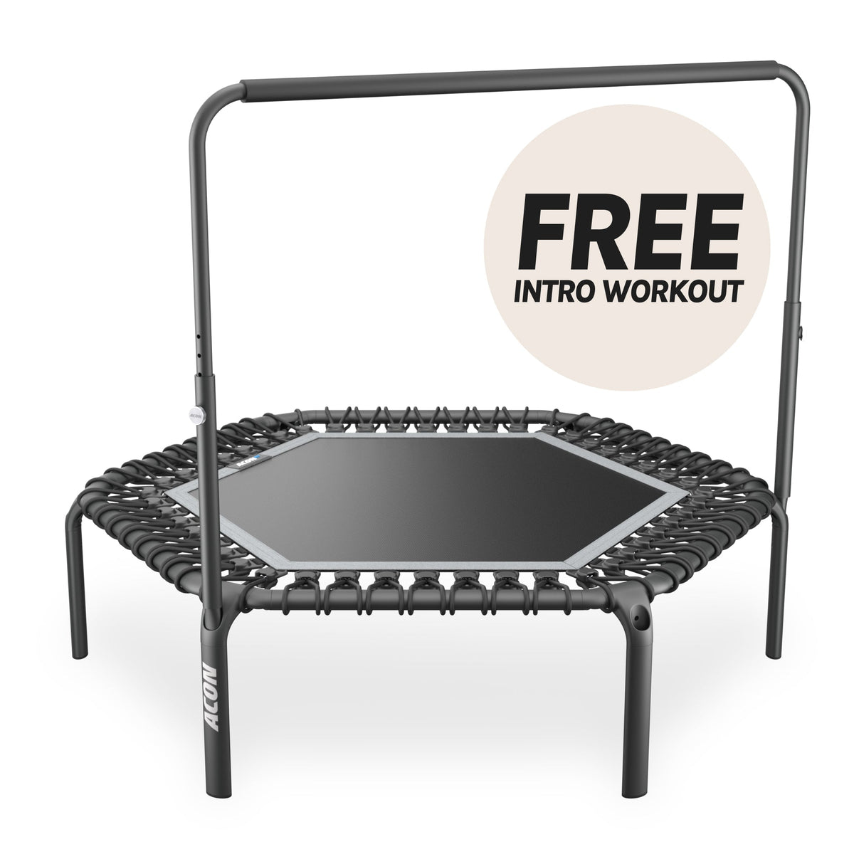 ACON Fit 1,41 m sechseckiger Rebounder mit Balance-Haltestange