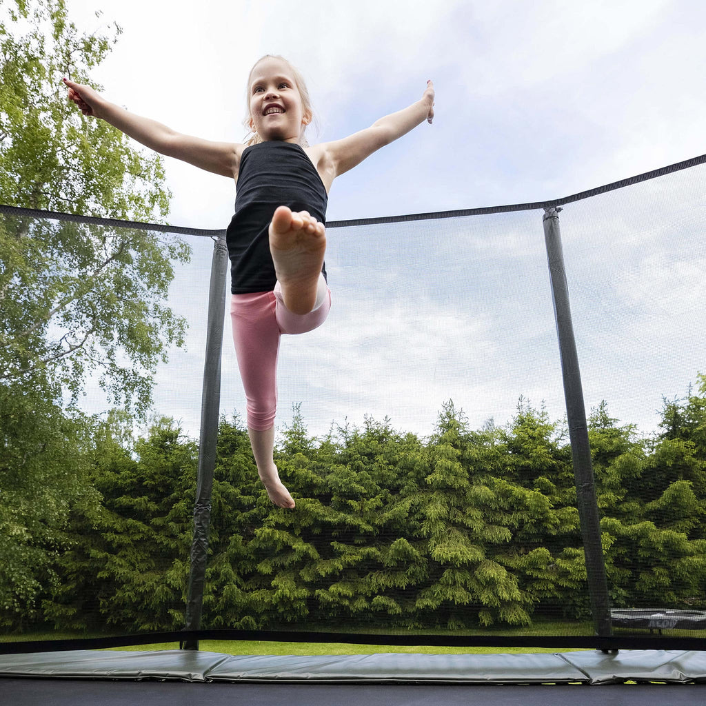 ACON 13 HD Rechteckiges Trampolin mit Netz und Leiter