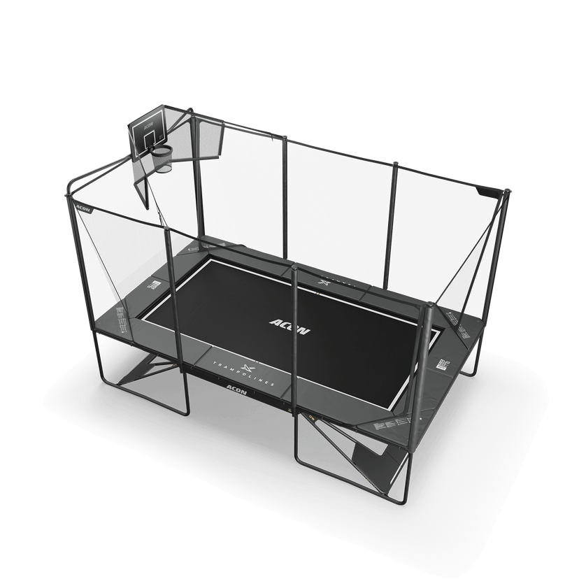 Acon X Basketballkorb mit Korbnetz für 17 Trampoline rechteckig