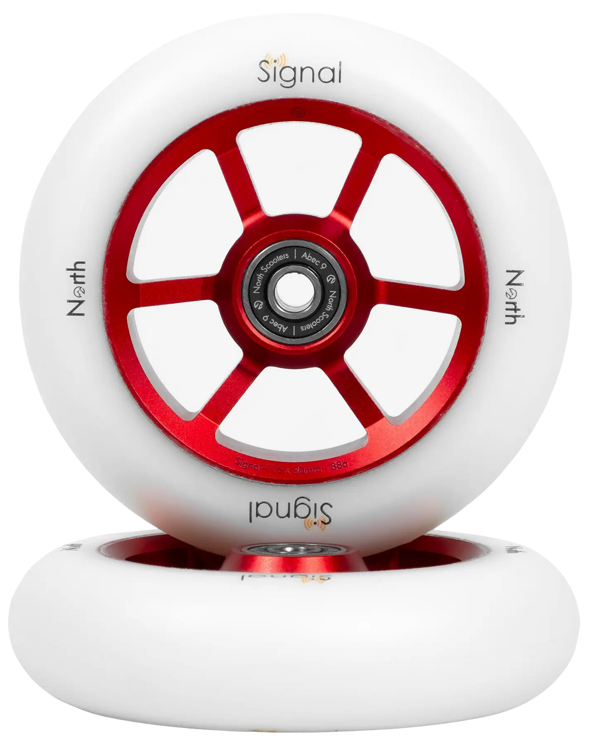North Stunt Scooter Wheels Signal (2 Stk.) Red/White