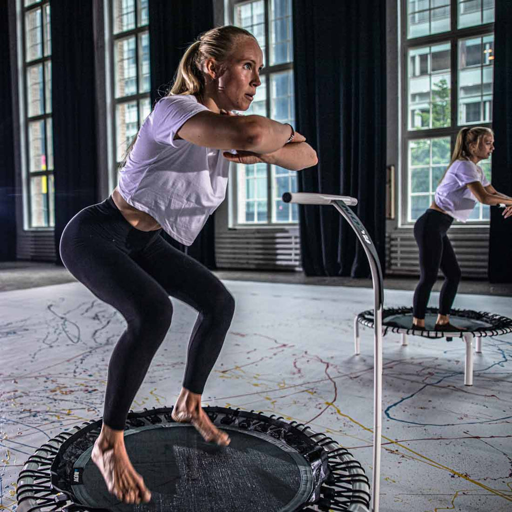 Acon Runder Rebounder Fitness-Trampolin Fit 1,12 m weiß
