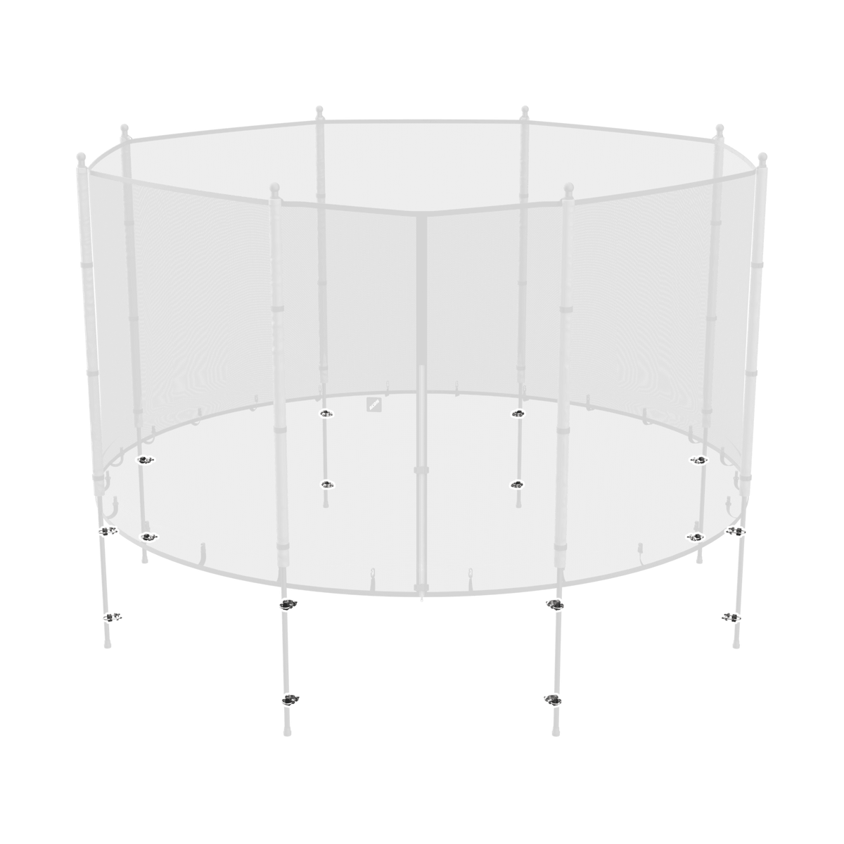 U-Bolzen-Montageset für Trampolin-Sicherheitsnetz, 16-teilig